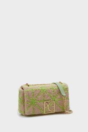 Shoulder Bags Women Purificacion Garci Homenaje Acolchado Crossbody Bag Pink/Green - Image 2