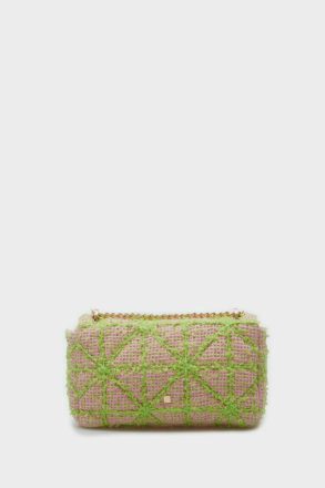Shoulder Bags Women Purificacion Garci Homenaje Acolchado Crossbody Bag Pink/Green - Image 4