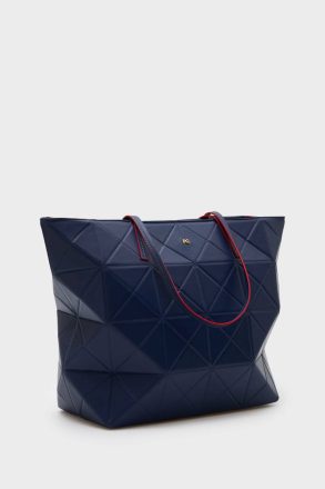 Shoulder Bags Women Purificacion Garci Origami Zipped Shoulder Bag Navy - Image 2