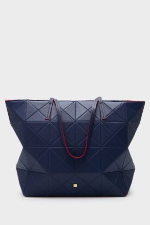 Shoulder Bags Women Purificacion Garci Origami Zipped Shoulder Bag Navy - Image 5