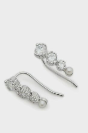 Silver/Crystal/Pearl Purificacion Garci Pearl Radiant Pearl Earrings Women - Image 2