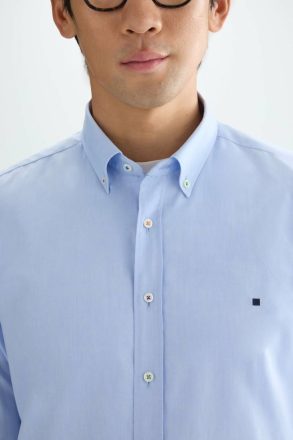 Sky Blue Oxford Shirt Men Purificacion Garci Shirts - Image 2