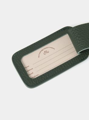 Small Goods Cambridge Satchel Women The Luggage Tag - Ivy Calf Grain & Havana Calf Grain - Image 3