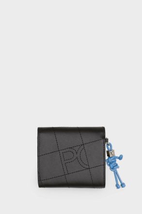 Small Wallets Women Purificacion Garci Black Cubi Fold Over Japanese Wallet - Image 3