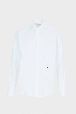 Spread Collar Textured Cotton Shirt Shirts Men White Purificacion Garci - Image 4