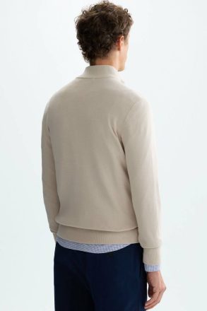 Stone Origami Quilted Cotton Knit Cardigan Men Purificacion Garci Knitwear - Image 3