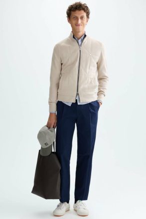 Stone Origami Quilted Cotton Knit Cardigan Men Purificacion Garci Knitwear - Image 4