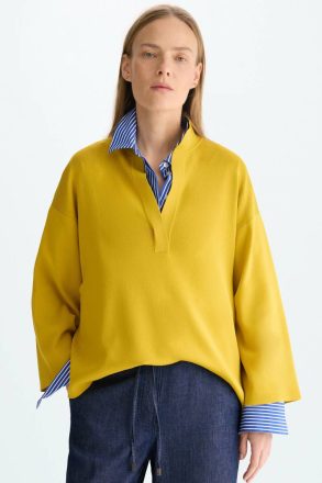 Stretch Knit Oversize Sweater Knitwear Women Purificacion Garci Mimosa