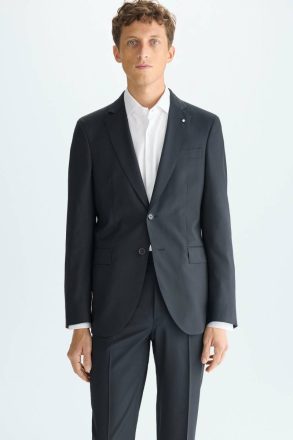 Suits And Blazers Tropical Wool Classic Fit Suit Jacket Men Purificacion Garci Black
