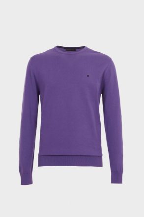 Sweatshirts Men Purificacion Garci Purple Pima Cotton Crew-Neck Sweater - Image 5