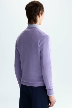 Sweatshirts Purificacion Garci Mallow Cotton V-Neck Sweater Men - Image 3