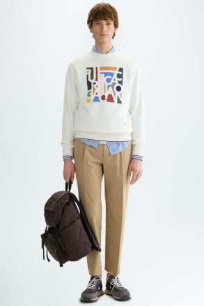 Swimwear Pg Lines Print Sweatshirt Men White/Multicolor Purificacion Garci - Image 4