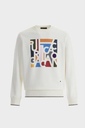 Swimwear Pg Lines Print Sweatshirt Men White/Multicolor Purificacion Garci - Image 5