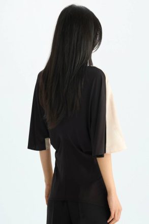 T-Shirts And Tops Print Twill Knit Fitted T-Shirt Black/Multicolor Women Purificacion Garci - Image 3