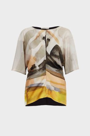 T-Shirts And Tops Print Twill Knit Fitted T-Shirt Black/Multicolor Women Purificacion Garci - Image 5
