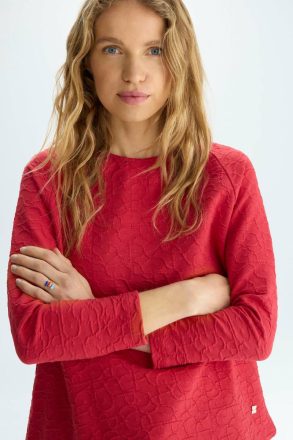 T-Shirts And Tops Red Women Gutenberg Jacquard A-Line T-Shirt Purificacion Garci - Image 2