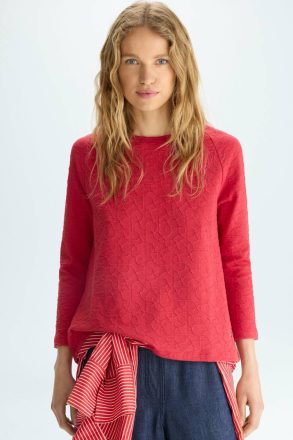 T-Shirts And Tops Red Women Gutenberg Jacquard A-Line T-Shirt Purificacion Garci