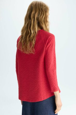 T-Shirts And Tops Red Women Gutenberg Jacquard A-Line T-Shirt Purificacion Garci - Image 3