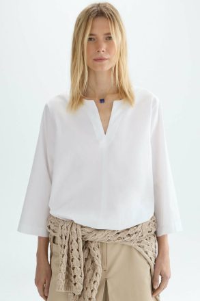 T-Shirts And Tops White Purificacion Garci Women Jersey Poplin A-Line T-Shirt