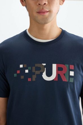 T-Shirts Purificacion Garci Pure Print T-Shirt Men Navy - Image 2