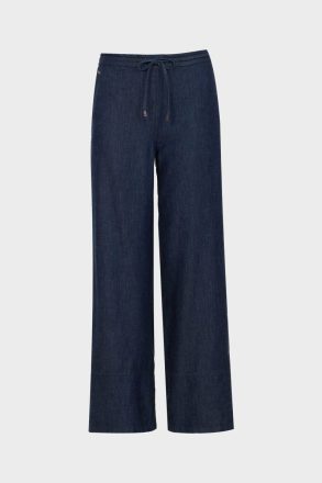 Tencel Denim Straight-Leg Pyjama-Style Trousers Denim Blue Women Purificacion Garci Trousers - Image 5