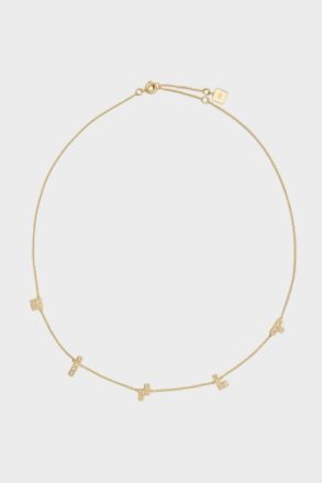 Tetrominó Necklace Women Gold/Crystal Evening Purificacion Garci