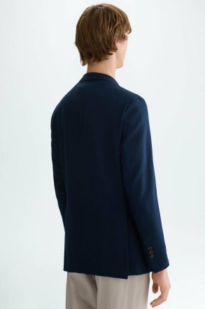 Textured Cotton Relaxed Fit Blazer Purificacion Garci Navy Men Suits And Blazers - Image 3