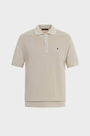 Textured Knit Polo Shirt Stone Polo Shirts Purificacion Garci Men - Image 5