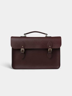 The Briefcase -Oxblood Saffiano Women Cambridge Satchel Crossbody