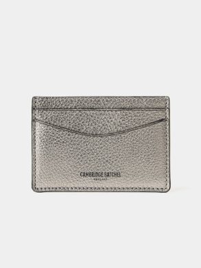 The Card Case - Steel Madras Grain Crossbody Women Cambridge Satchel