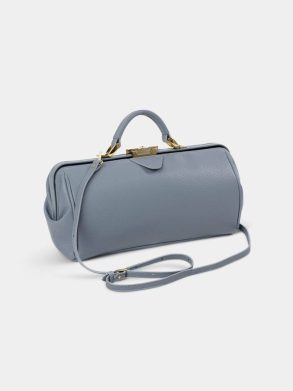The Doctor's Bag -French Grey Calf Grain Cambridge Satchel Handbags Women - Image 2