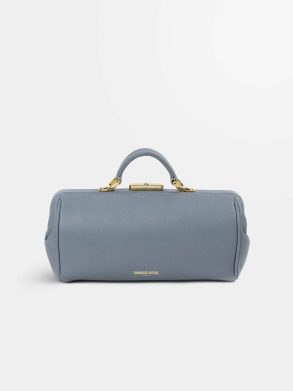 The Doctor's Bag -French Grey Calf Grain Cambridge Satchel Handbags Women - Image 3