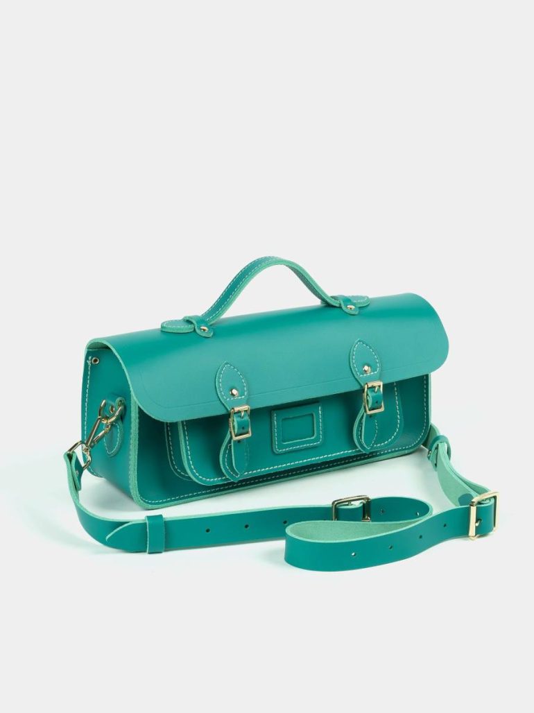 The Long Satchel - Aqua Women Cambridge Satchel Satchels - Image 2