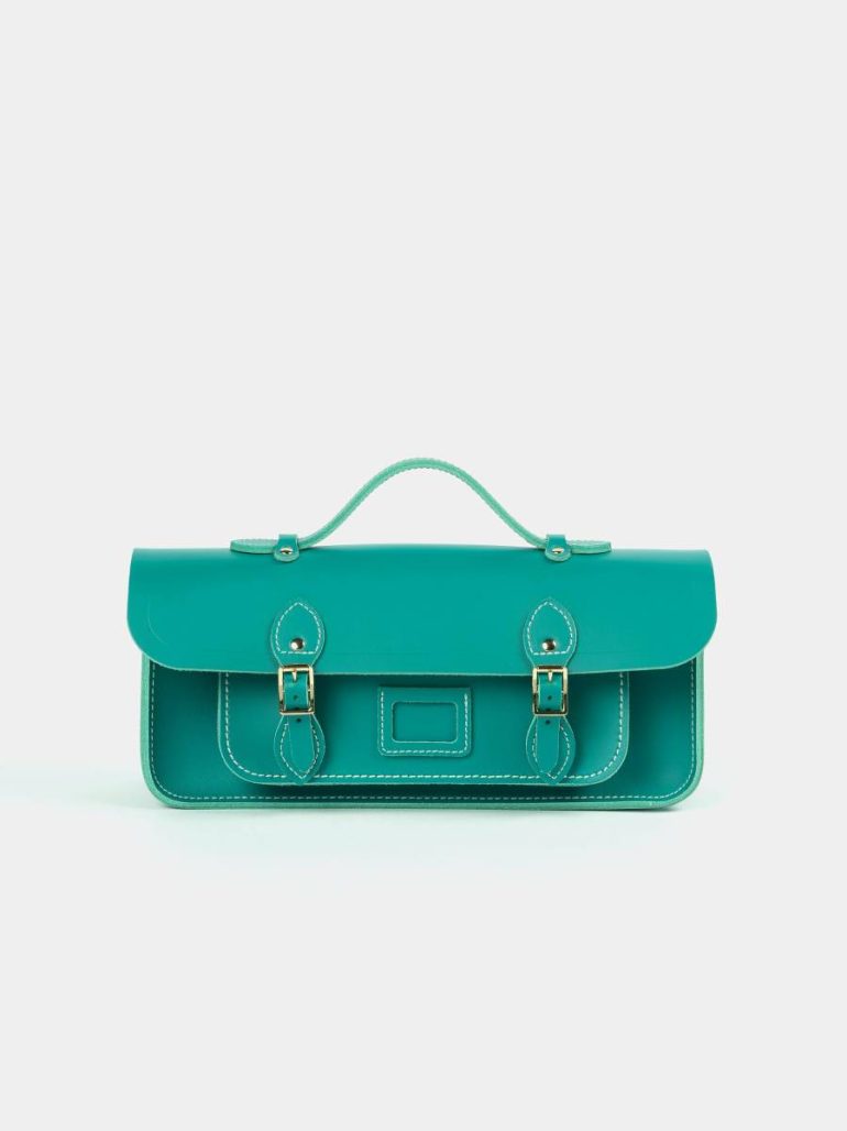 The Long Satchel - Aqua Women Cambridge Satchel Satchels