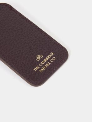 The Luggage Tag - Bordeaux Calf Grain & Ivy Calf Grain Women Small Goods Cambridge Satchel - Image 4