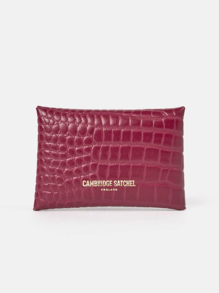 The Mini Purse - Magenta Croc Women Cambridge Satchel Crossbody - Image 2