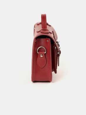 The Mini - Red Saffiano Satchels Cambridge Satchel Women - Image 3