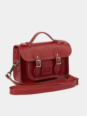 The Mini - Red Saffiano Satchels Cambridge Satchel Women - Image 4
