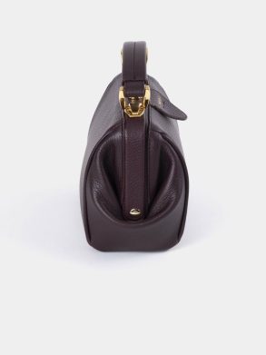 The Mini Sophie - Bordeaux Calf Grain Cambridge Satchel Handbags Women - Image 4