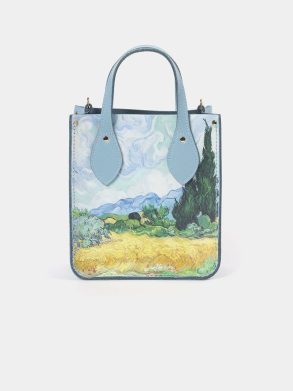 The Mini Tote - Delphinium With A Wheatfield Cambridge Satchel Women Tote Bags