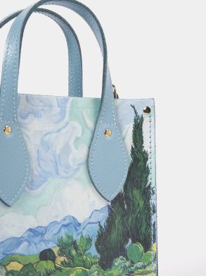 The Mini Tote - Delphinium With A Wheatfield Cambridge Satchel Women Tote Bags - Image 5