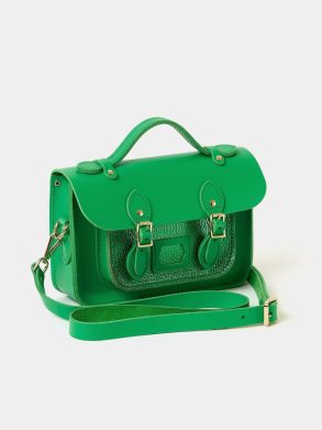 The Mini - Wicked Green With Wicked Green Metallic Calf Cambridge Satchel Satchels Women - Image 3