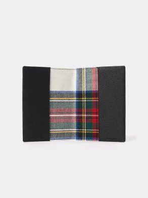 The Passport Cover - Black Madras Grain With Tartan Cambridge Satchel Crossbody Women - Image 2