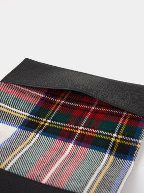 The Passport Cover - Black Madras Grain With Tartan Cambridge Satchel Crossbody Women - Image 4