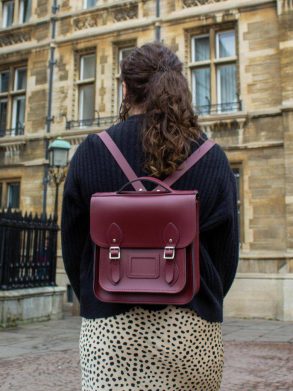 The Small Portrait Backpack -Oxblood Women Cambridge Satchel Backpacks - Image 2