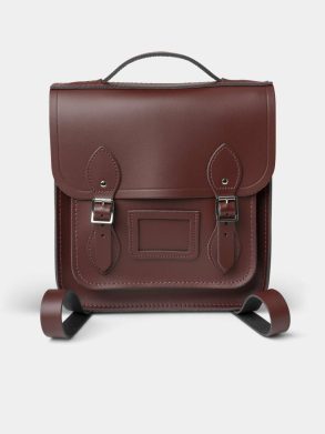 The Small Portrait Backpack -Oxblood Women Cambridge Satchel Backpacks