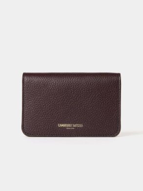 The Small Push Lock Purse - Bordeaux, Midnight & Clay Madras Grain Women Crossbody Cambridge Satchel - Image 2