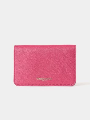 The Small Push Lock Purse - Fuchsia Pink Madras Grain Cambridge Satchel Crossbody Women - Image 2