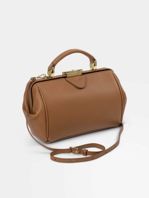 The Sophie -Havana Brown Calf Grain Handbags Cambridge Satchel Women - Image 3