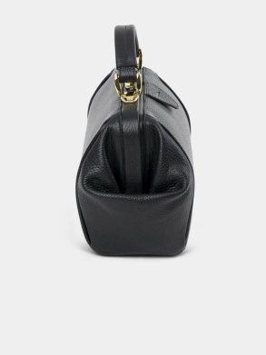 The Sophie -Midnight Black Calf Grain Women Cambridge Satchel Handbags - Image 5